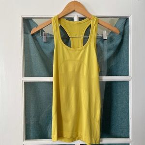 lululemon swiftly tank size 4 sunny yellow